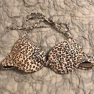 Cheetah print push up bikini top.